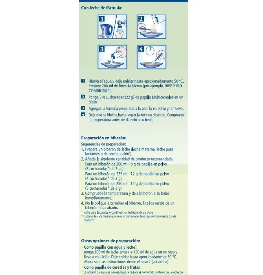 HIPP Biológico Papilla Multicereales Integrales +6 meses 400gr