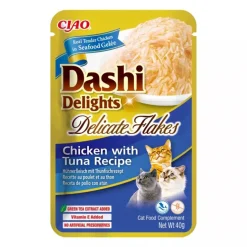 Inaba Churu Cat Dashi Delights Delicate Flakes Pollo y Atún Snack Gatos 40 g