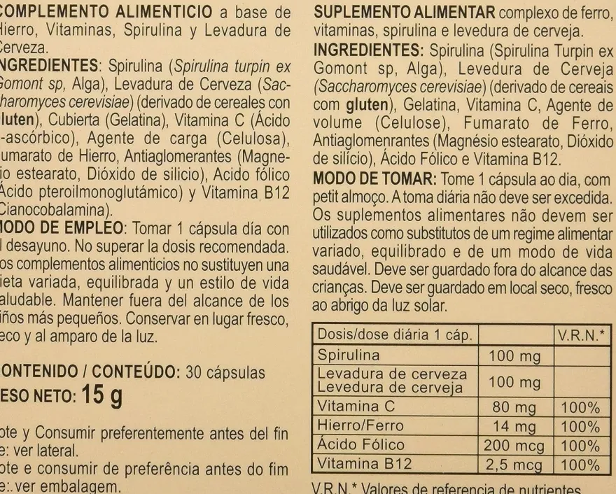 Integralia Hierro Plus 30 Cápsulas