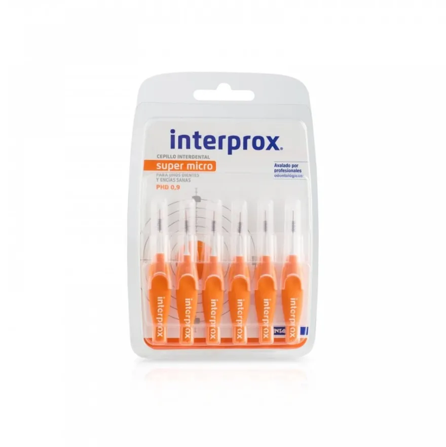 INTERPROX Cepillo Interproximal Recto Super Micro 0.9 x6uds