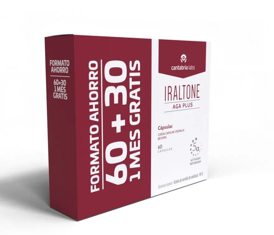 Iraltone AGA Plus Complemento Alimenticio 60 cápsulas + 30 cápsulas de regalo