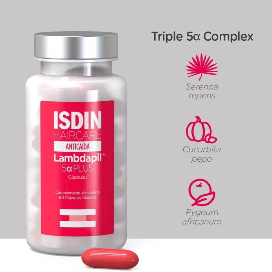 ISDIN LAMBDAPIL Anticaída 5 Alfa Plus 60 Cápsulas Blandas
