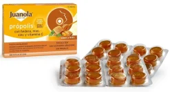 JUANOLA Própolis con Hedera, Miel, Zinc y Vit C sabor Miel 24 Pastillas Blandas