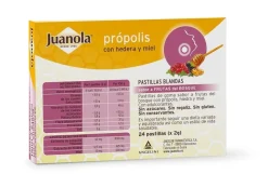 JUANOLA Própolis con Hedera y Miel sabor Frutas del Bosque 24 Pastillas Blandas
