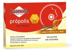 JUANOLA Própolis con Regaliz sabor Regaliz y Miel 24 Pastillas Blandas