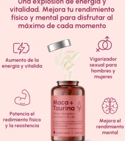 Just Elements Maca Negra + Taurina 120 Cápsulas
