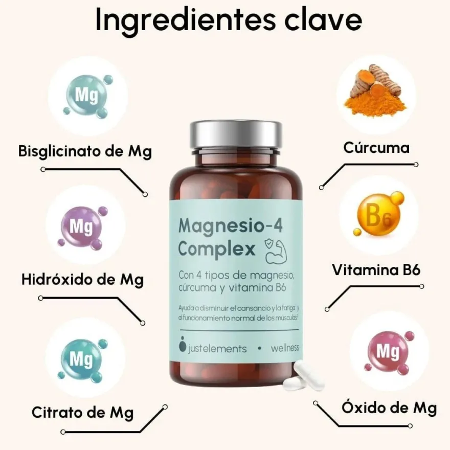 Just Elements Magnesio 4 Complex 120 Capsulas