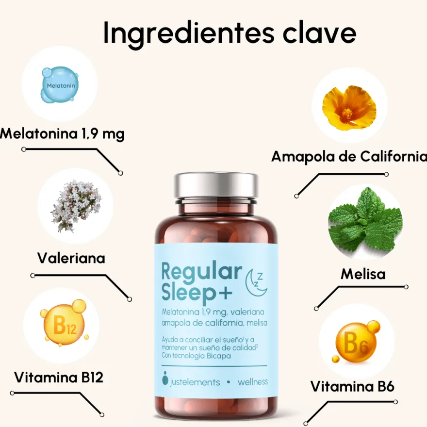 Just Elements Melatonina 1,9 mg Regular Sleep+ Wellness 90 comprimidos