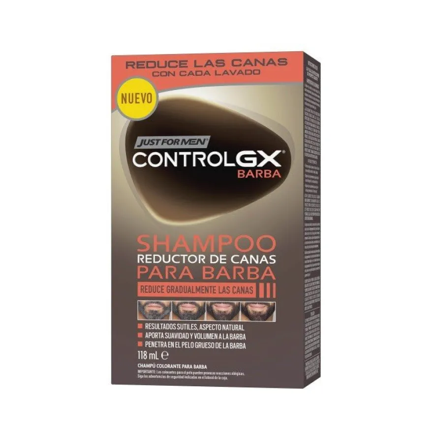 JUST FOR MEN Control GX Barba Champú Reductor de Canas 118ml
