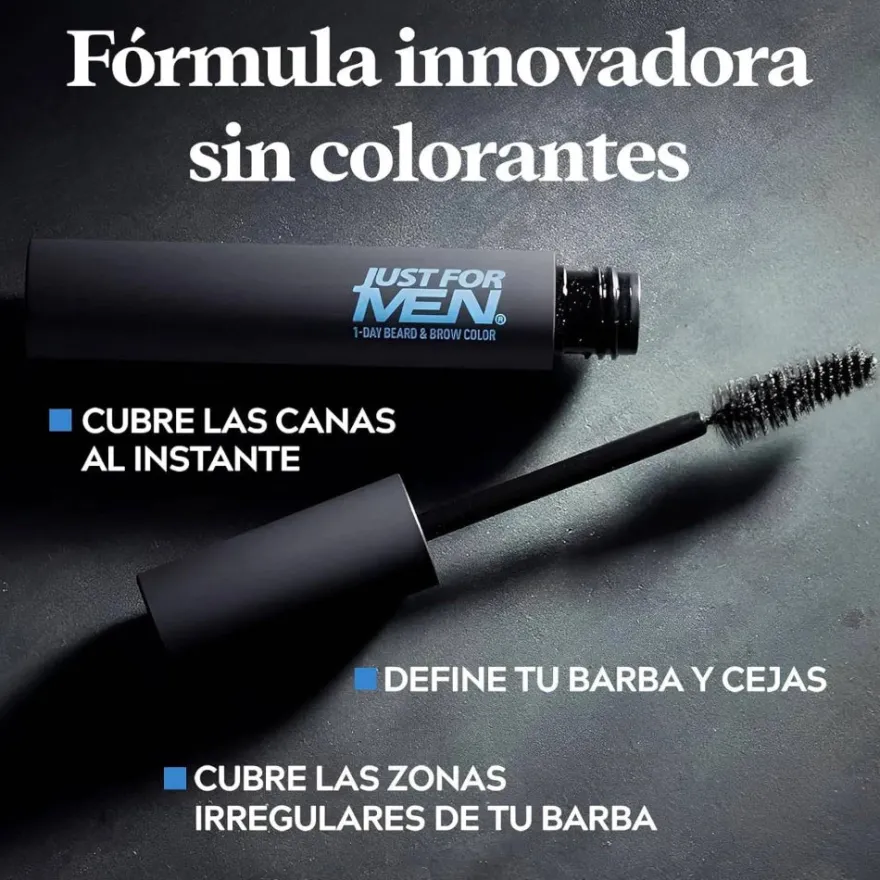 Just for Men Corrector de Canas Barba y Cejas Negro 9 g