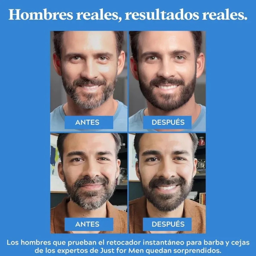Just for Men Corrector de Canas Barba y Cejas Negro 9 g