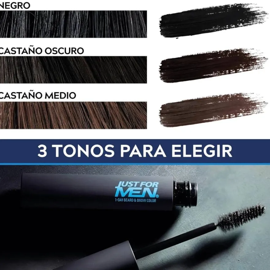 Just for Men Corrector de Canas Barba y Cejas Castaño Medio 9 g