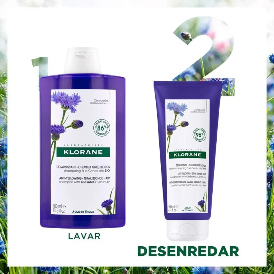 KLORANE Acondicionador a la Centaurea Pelo Rubio y Gris 200 ml
