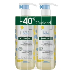 KLORANE BEBÉ Pack Duo Gel Limpiador Suave Caléndula Cuerpo y Cabello 2x500ml