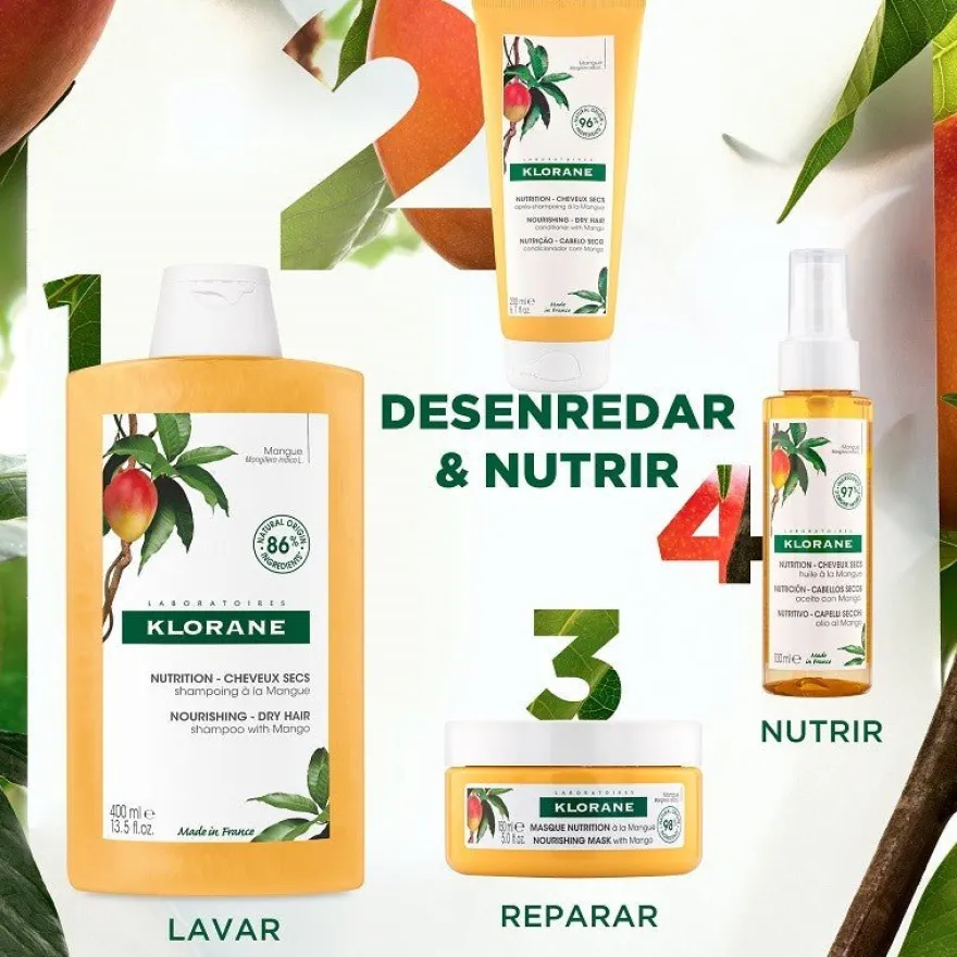 KLORANE Bálsamo Acondicionador de Mango Cabello Seco 200ml