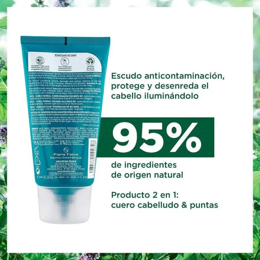 KLORANE Bálsamo Anti-Polución Menta Acuática 150ml