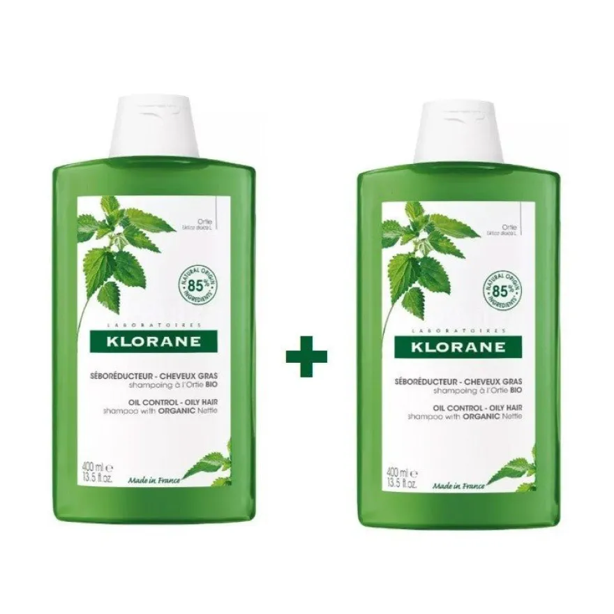 KLORANE Champú a la Ortiga Cabello Graso DUPLO 2x400ml