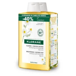 KLORANE Champú Camomila Reflejos Rubios DUPLO 2x400ml
