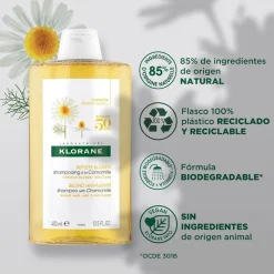 KLORANE Champú Camomila Reflejos Dorados 400 ml