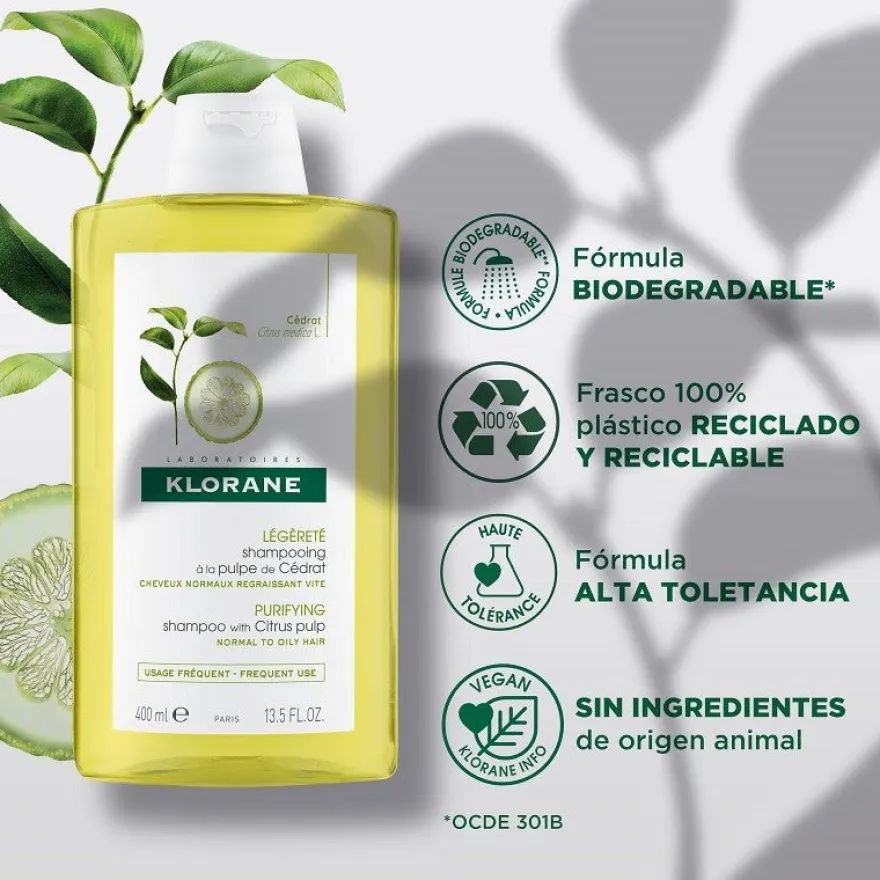 KLORANE Champú Cidra 400ml
