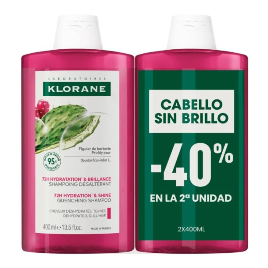 Klorane Champú Higo de Babaria Duplo 2x400 ml