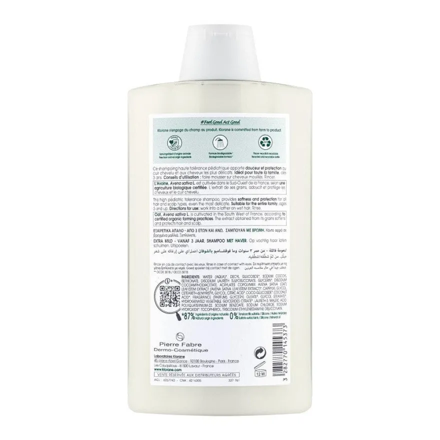 KLORANE Champú Leche de Avena 400ml