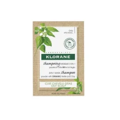 KLORANE Champú Mascarilla 2 en 1 Ortiga BIO y Arcilla 8 Sobres