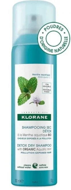 KLORANE Champú Seco a la Menta Acuática 150ml