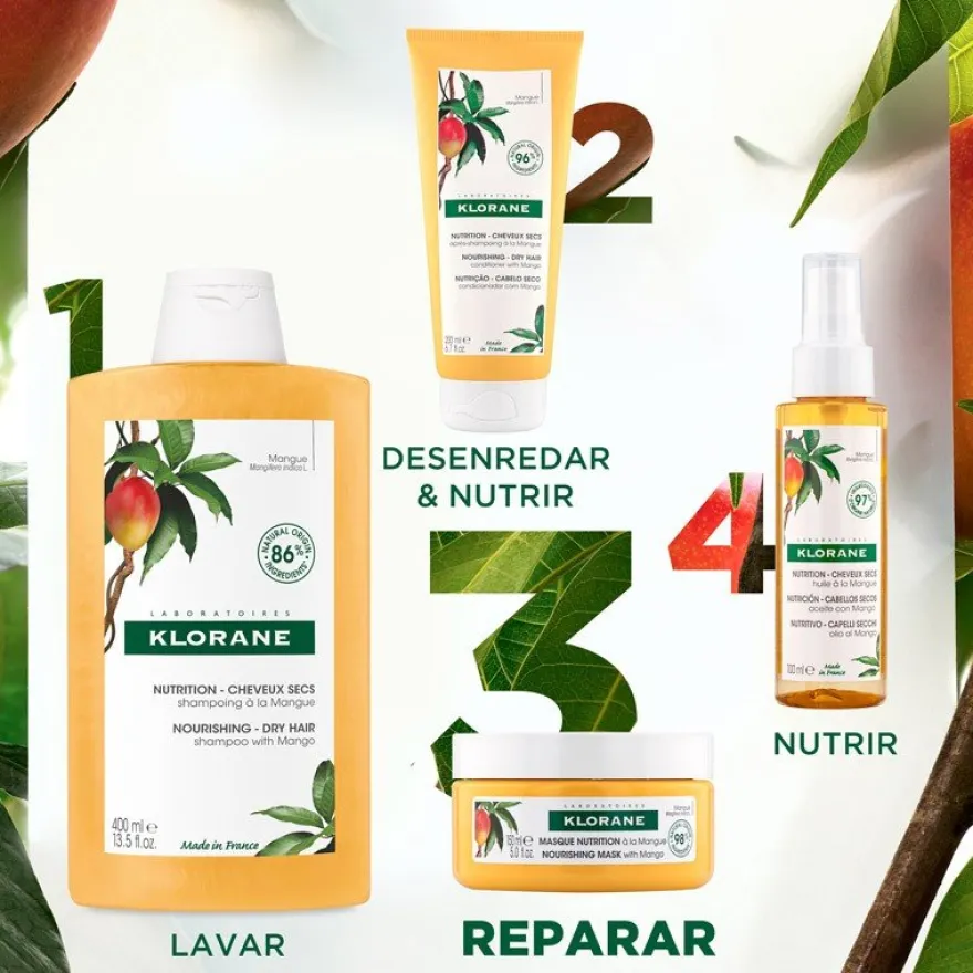 KLORANE Mascarilla Reparadora Manteca de Mango 250 ml