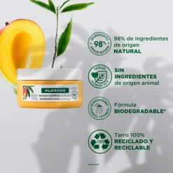 KLORANE Mascarilla Reparadora Manteca de Mango 250 ml