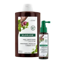 KLORANE Pack Anticaída Cabello a la Quinina Champú 400ml + Sérum 100ml
