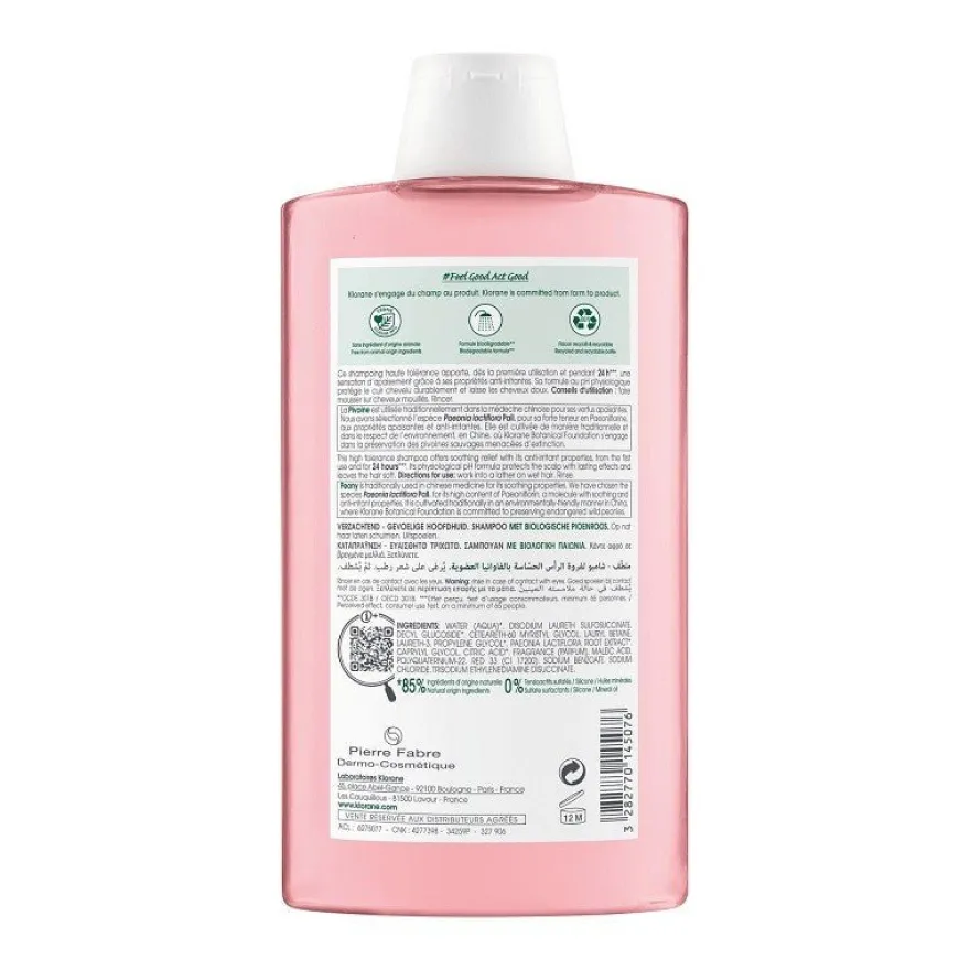 KLORANE Peonía Champú Cabello Irritado 400ml