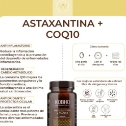 Kobho Labs Astaxantina + CoQ10 60 Cápsulas