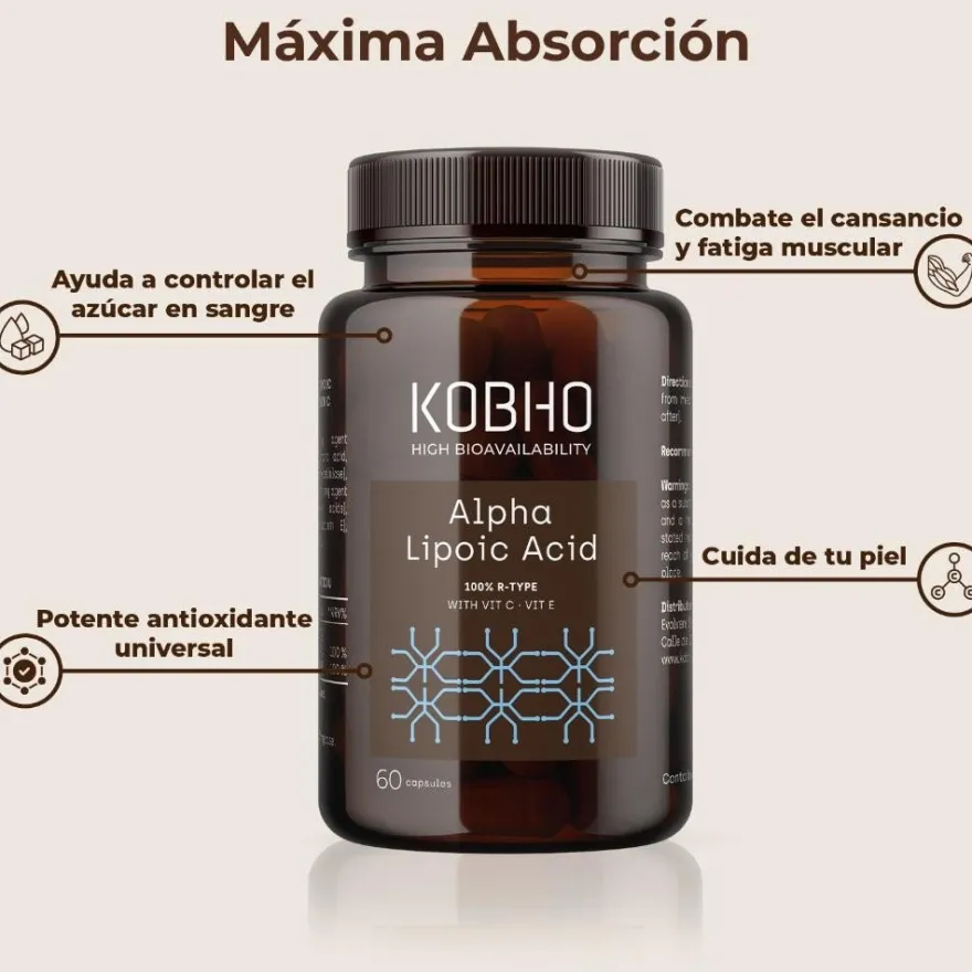 Kobho Labs Ácido Alfa-Lipoico 60 Cápsulas