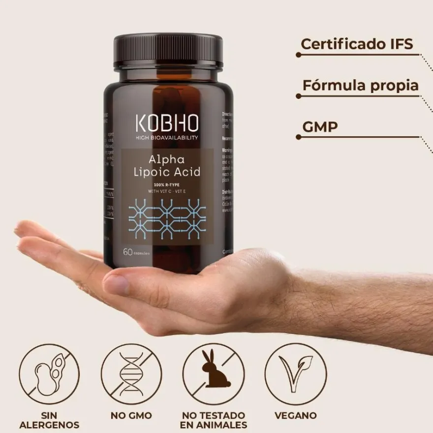 Kobho Labs Ácido Alfa-Lipoico 60 Cápsulas