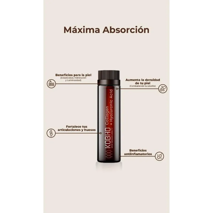 Kobho Labs Colágeno + Ácido Hialurónico 20 Viales