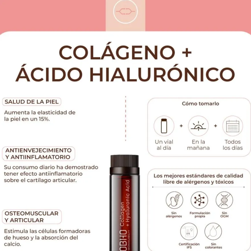Kobho Labs Colágeno + Ácido Hialurónico 20 Viales