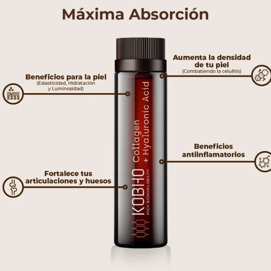 Kobho Labs Colágeno + Ácido Hialurónico 20 Viales