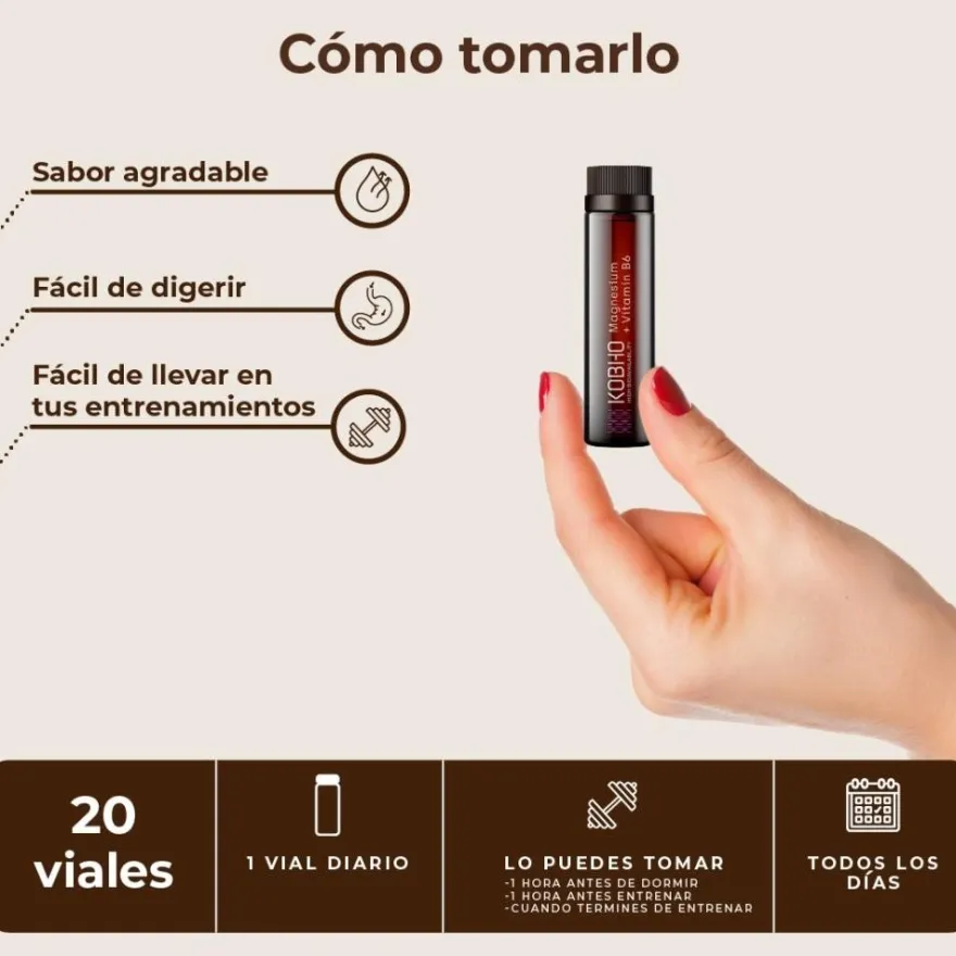 Kobho Labs Magnesio + Vitamina B6 DUPLO 2x20 Viales