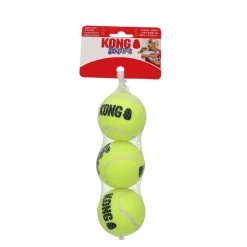 Kong Air Dog Pelotas Squeaker Amarillo 3 uds