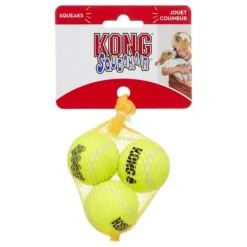 Kong Air Dog Pelotas Squeaker Amarillo 3 uds
