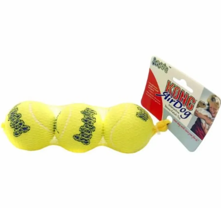 Kong SqueakAir Pelotas Amarillas 3 ud