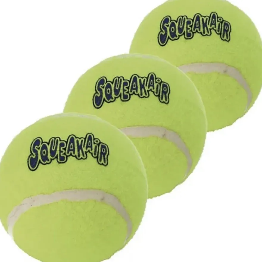 Kong SqueakAir Pelotas Amarillas 3 ud