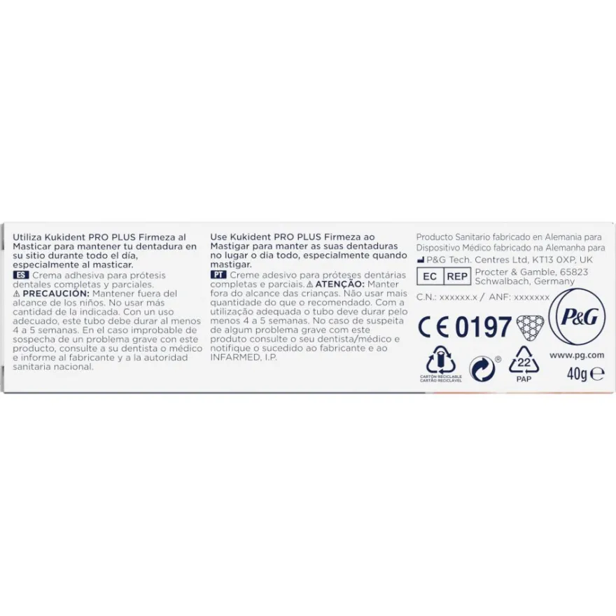 KUKIDENT Pro Plus Firmeza al Masticar 40g