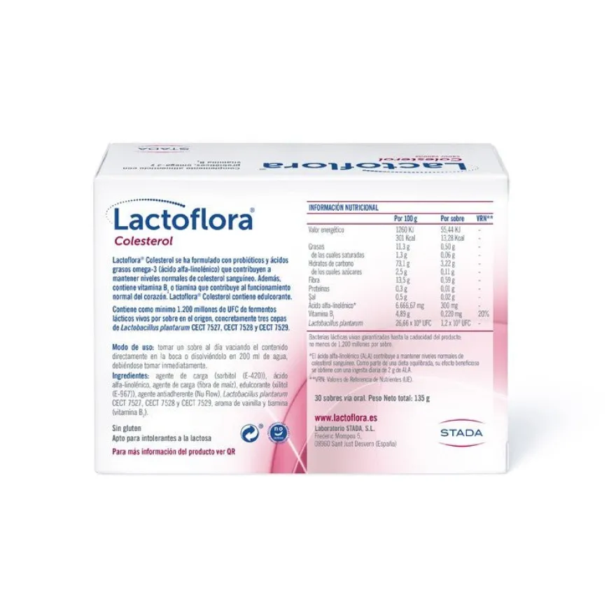LACTOFLORA Colesterol sabor Vainilla 30 sobres