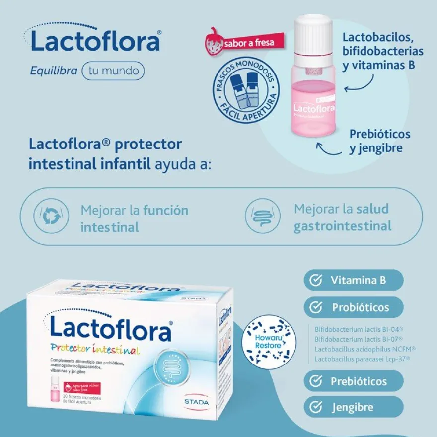 LACTOFLORA Protector Intestinal Infantil 10 viales
