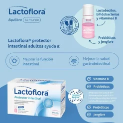 LACTOFLORA Protector Intestinal Adultos 10 frascos