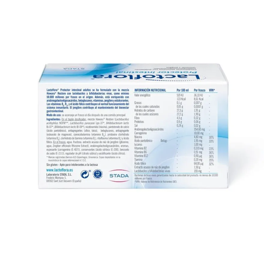LACTOFLORA Protector Intestinal Adultos 10 frascos