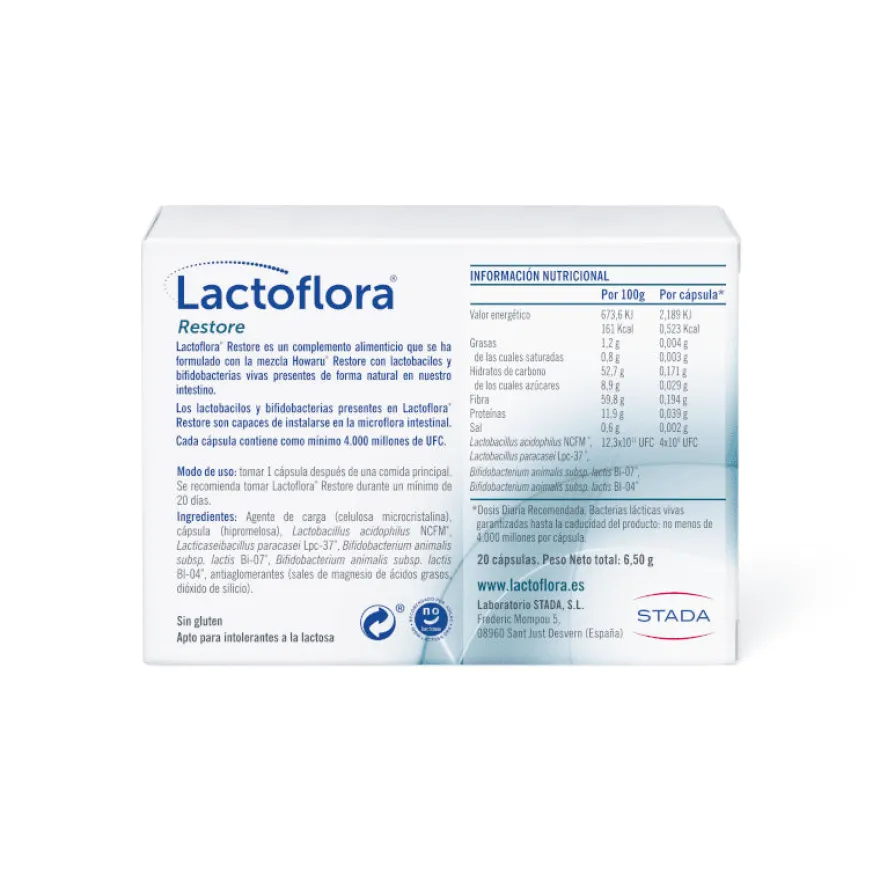 LACTOFLORA Restore Adultos 20 Cápsulas