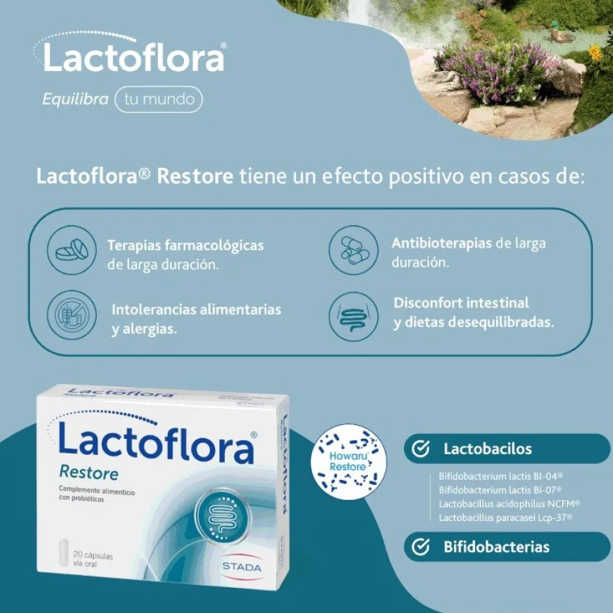 LACTOFLORA Restore Adultos 20 Cápsulas